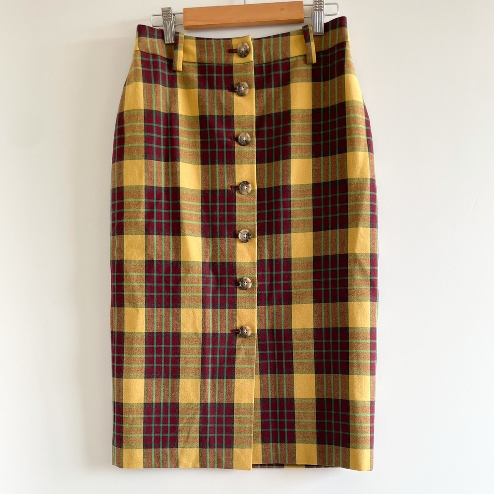 Wilfred Blaid Button Down Skirt